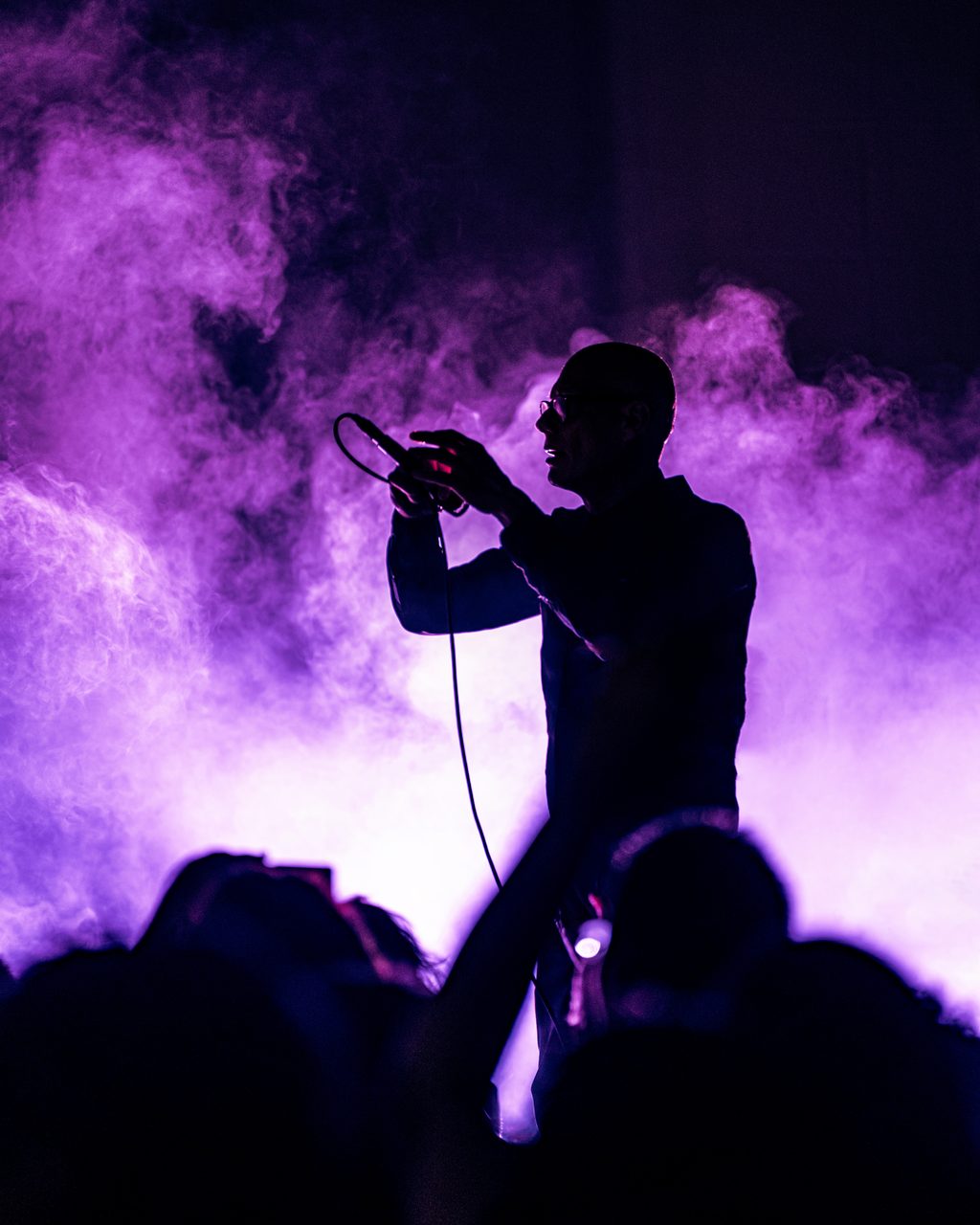 Covenant performing live.