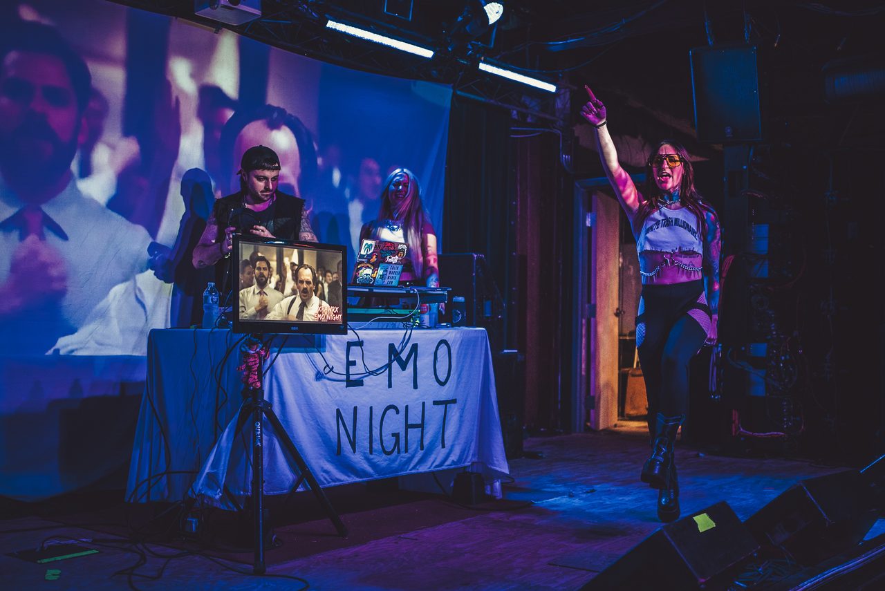 Emo Night performing live.