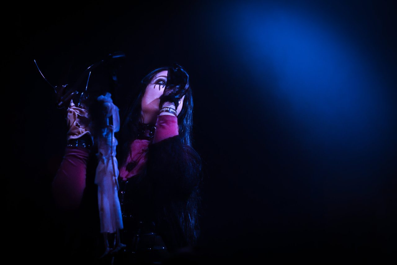 Sharone performing live.