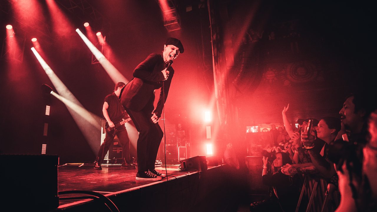 Ville Valo performing live.