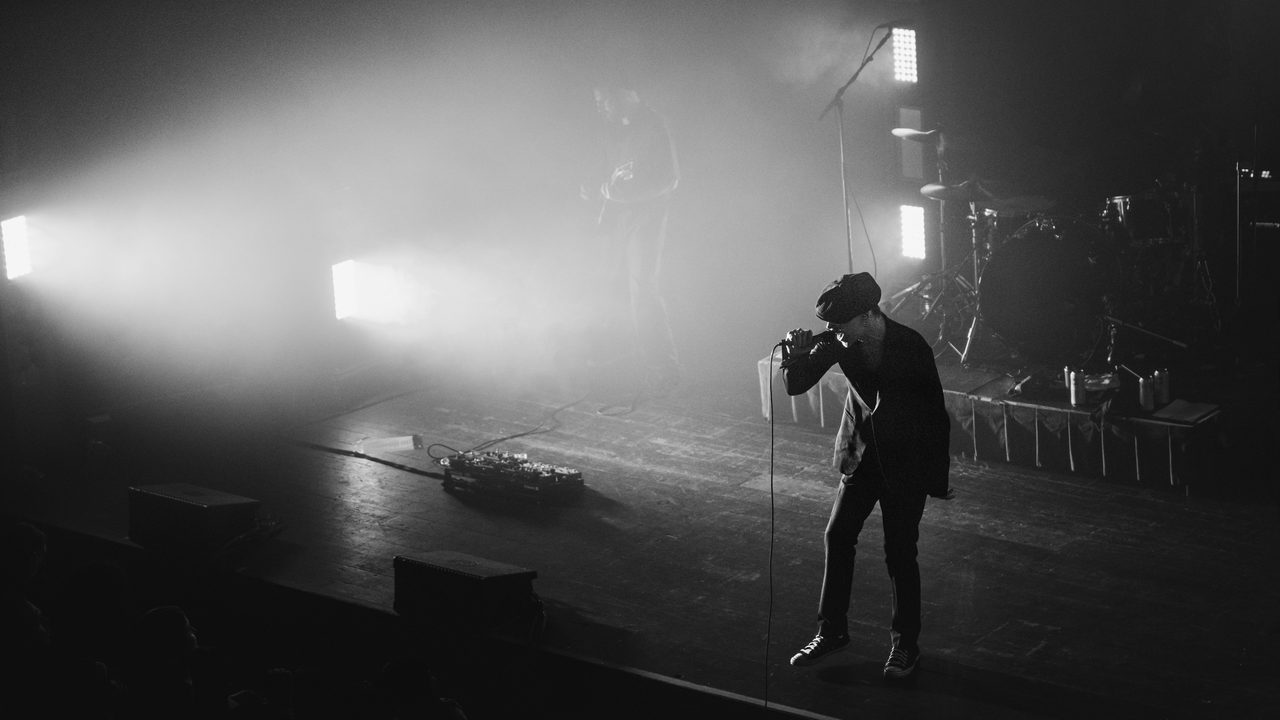 Ville Valo performing live.