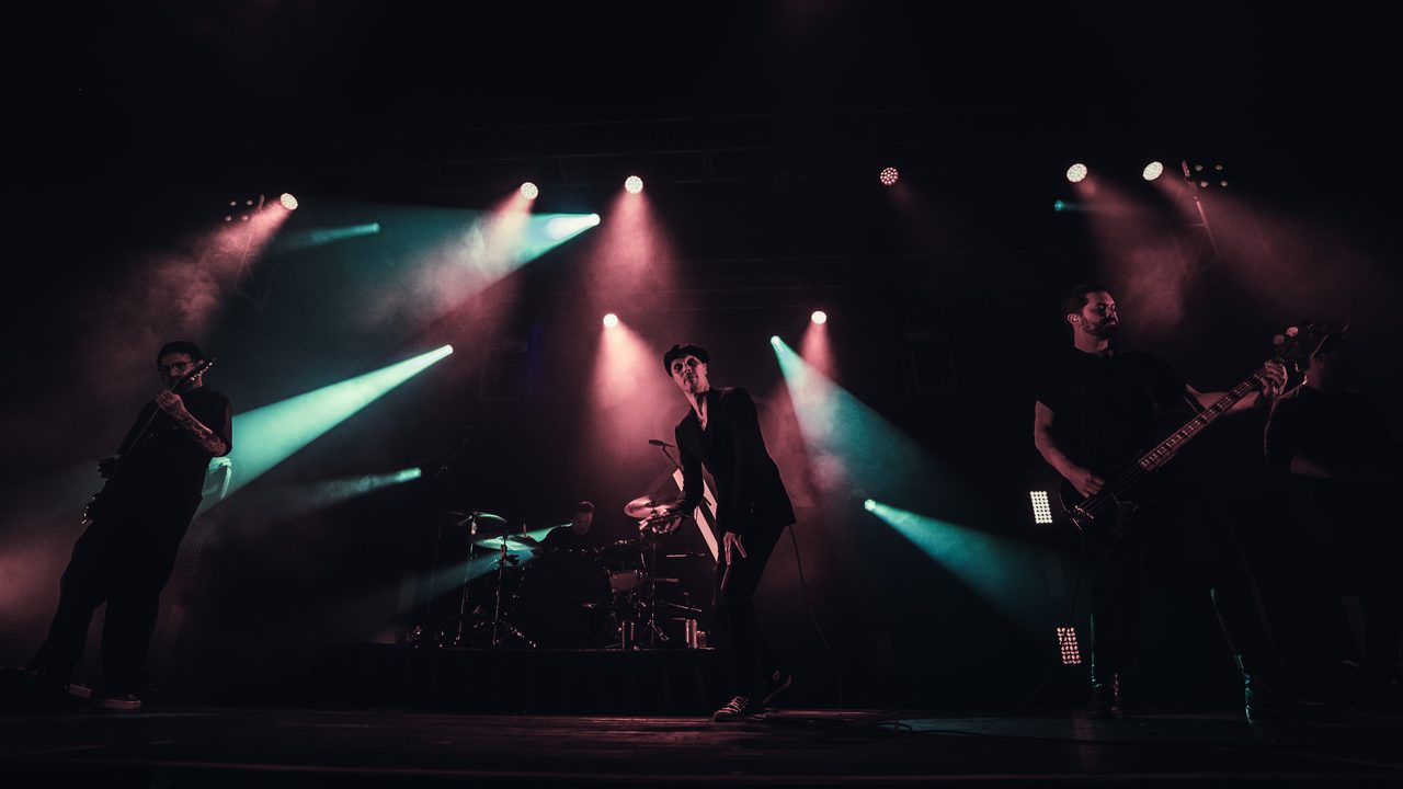 Ville Valo performing live.
